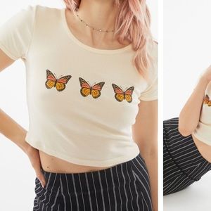 Urban Outfitters butterfly cropped top